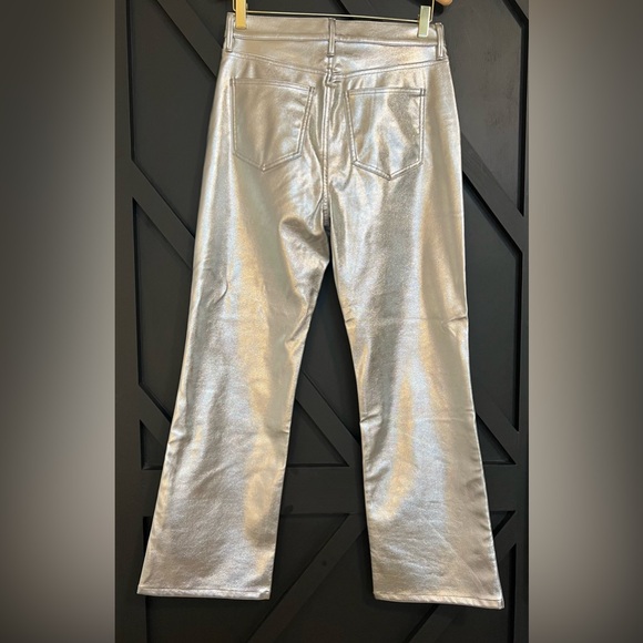 NWT Ann Taylor The Ankle Boot Pant In Silver Metallic, Size 4 - Picture 5 of 7